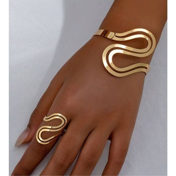 Modern Bracelet Ring Set - Picture 1 of 5